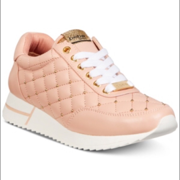 bebe Shoes - Bebe Sport Barkley Lace Up Sneakers Pink